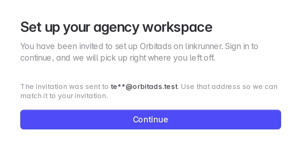 Invitation page asking you to sign in with the invited address