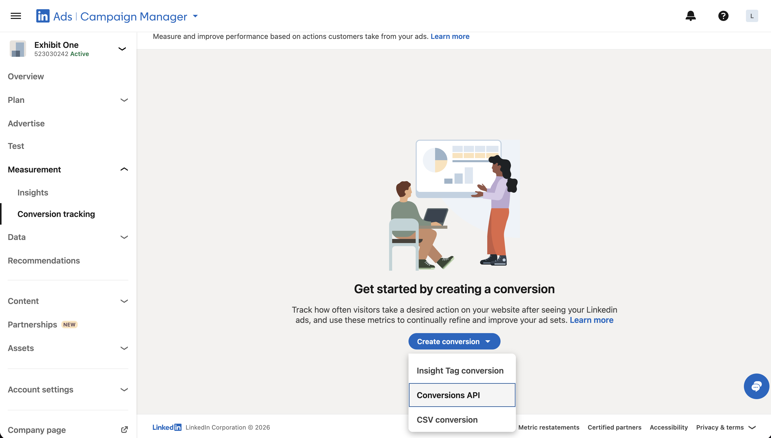 LinkedIn - Create Conversion