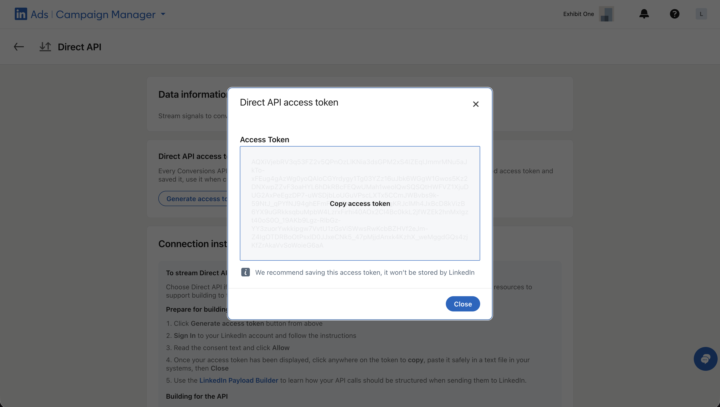 LinkedIn - Copy Token