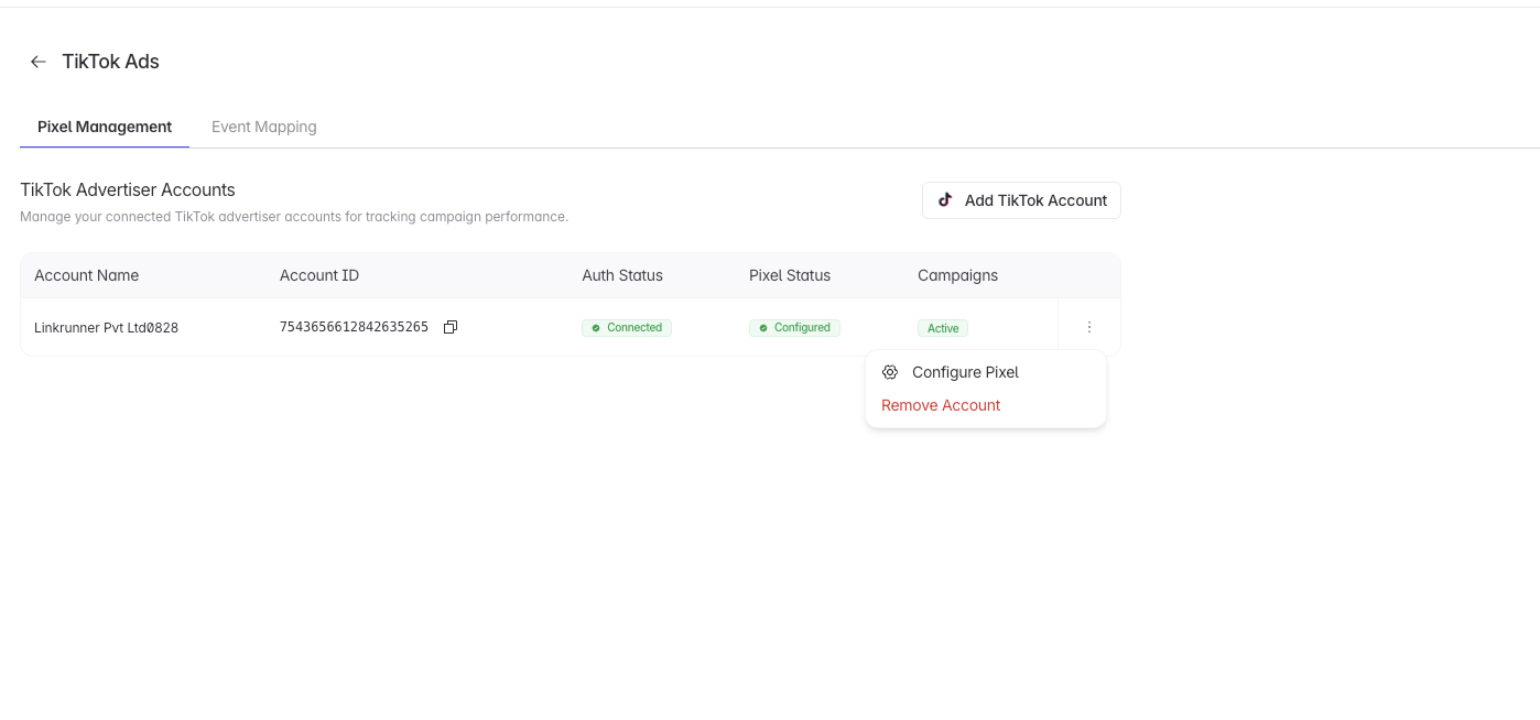 Linkrunner - TikTok Account