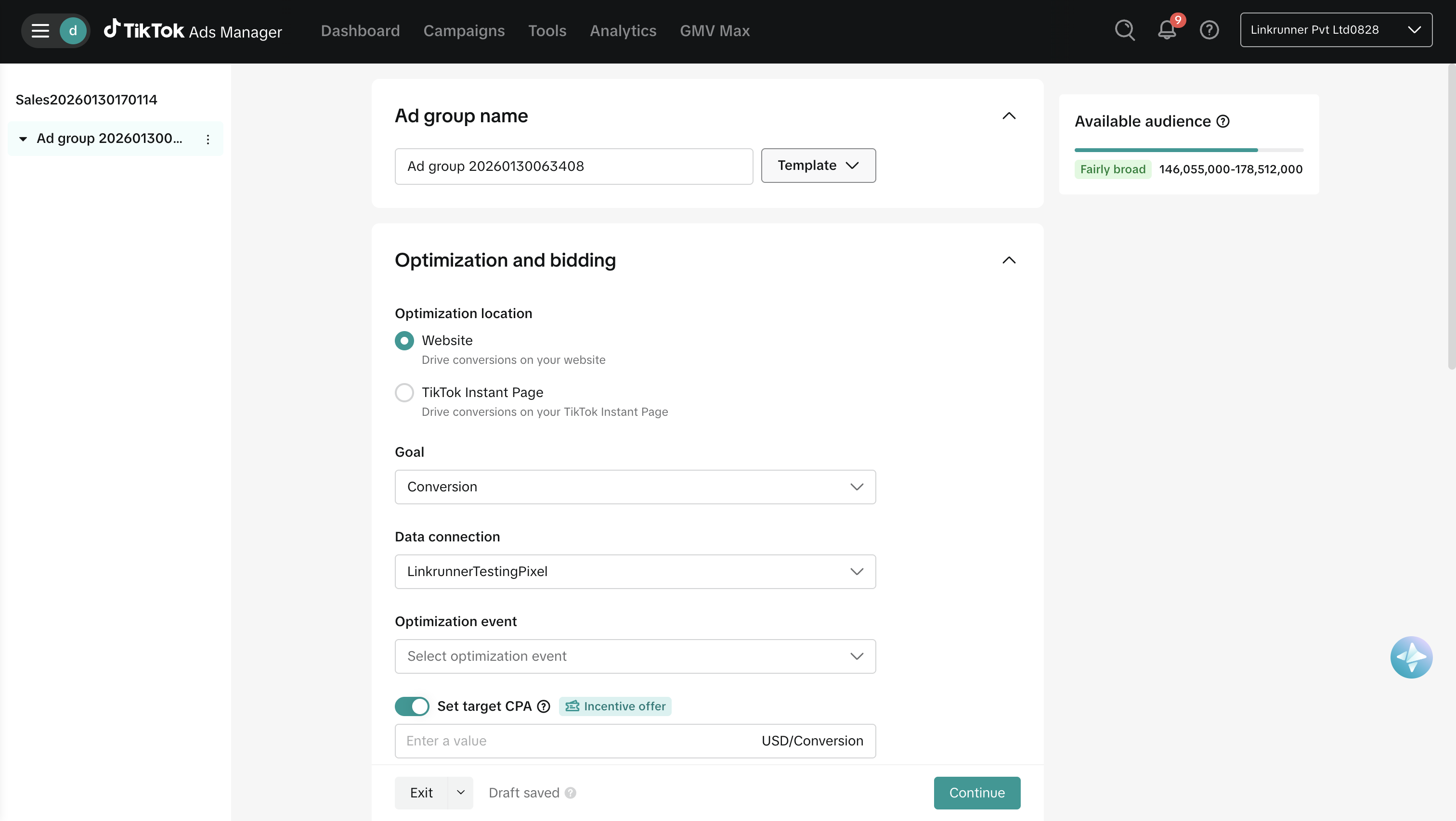 TikTok Campaign - Optimization and Bidding